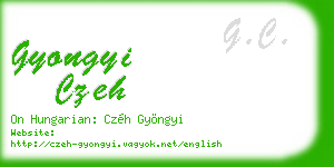 gyongyi czeh business card