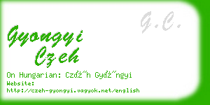 gyongyi czeh business card